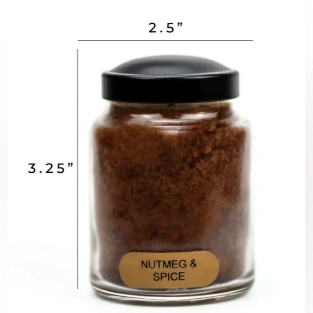 NUTMEG & SPICE -A Cheerful Giver Baby Jar Single Wick Candle, 6 oz